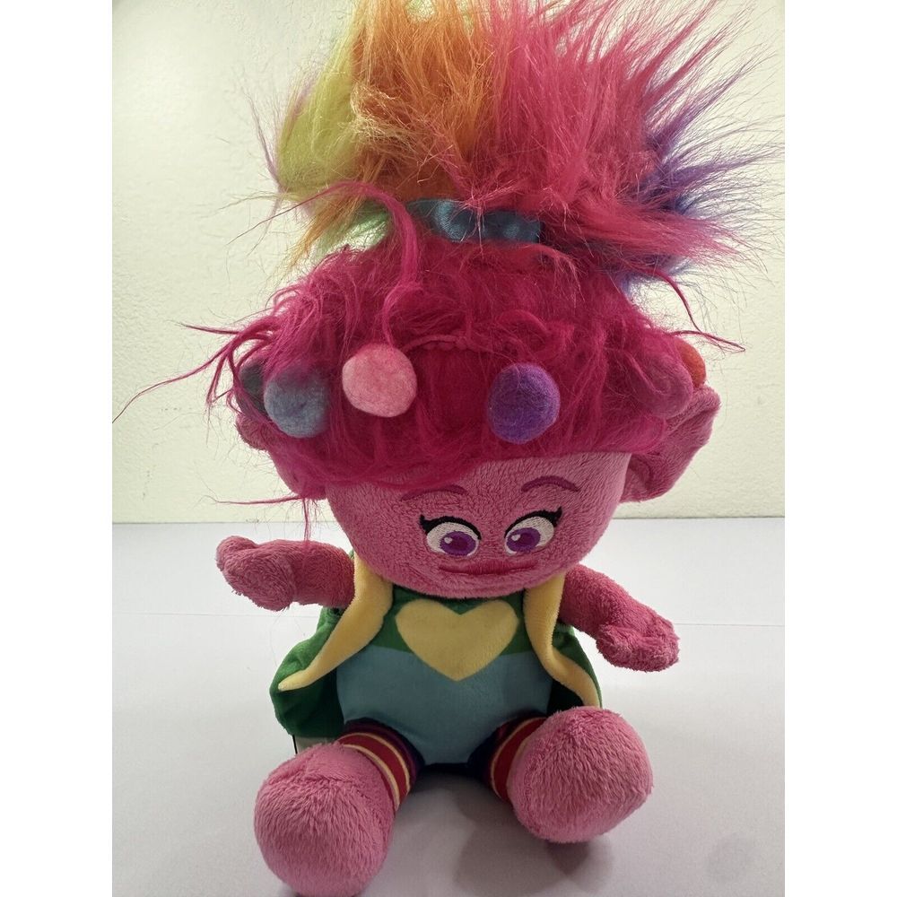 Trolls World Tour Plush Coin Bank‎ Super Soft Doll  2020 DreamWorks Rainbow Hair